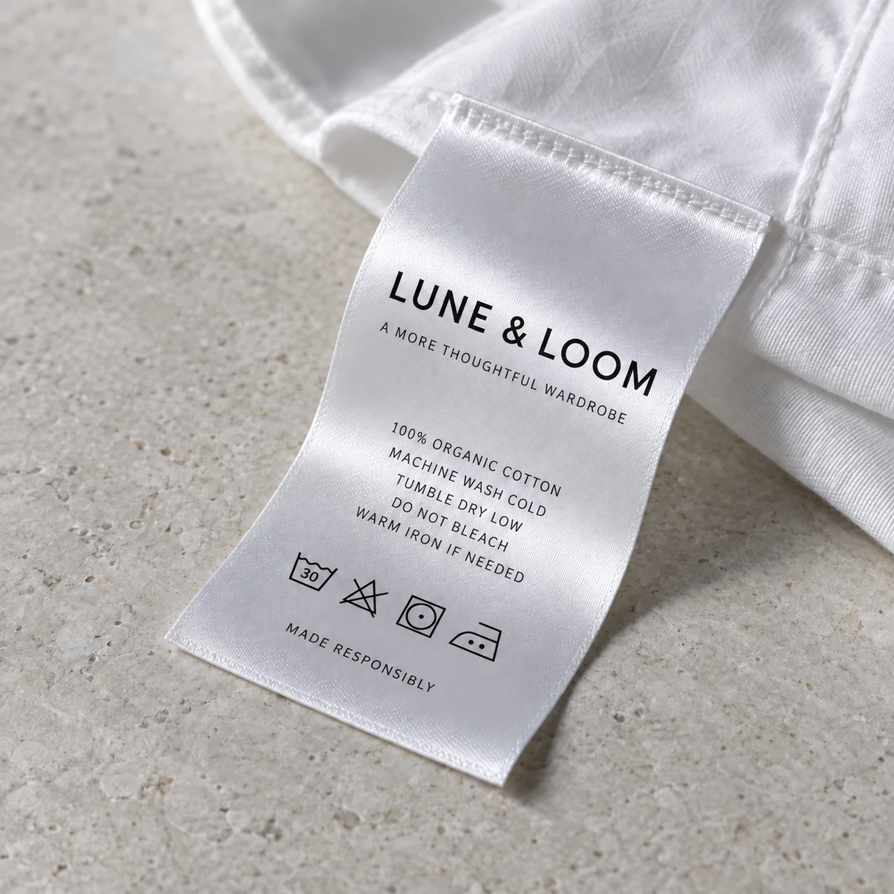 Flat ink printing on smooth satin ribbon