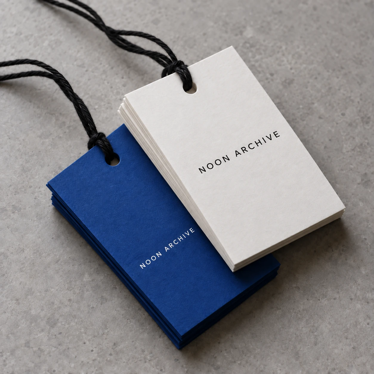 Concept photograph of cardstock hangtags