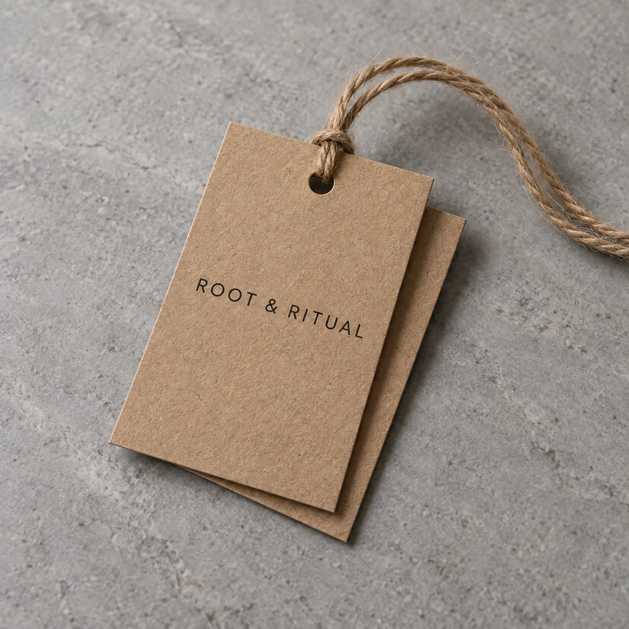 Concept photograph of kraft paper hangtags